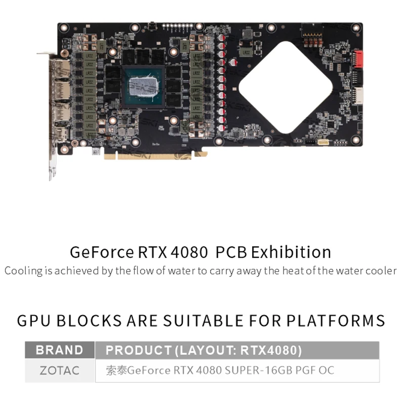 Bykski GPU Block for Zotac GeF - Rtx 4080 Water Cooling Block 评论和价格