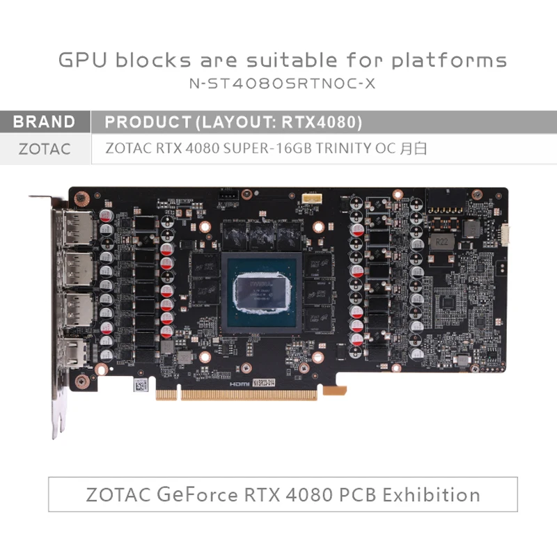Bykski N-ST4080SRTNOC-X GPU Bl - Rtx 4080 Water Cooling Block 评论和价格